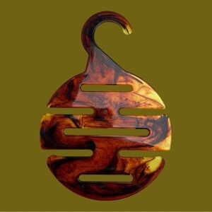 Vintage Hanging Scarf Holder Plastic Tortoiseshell 1978